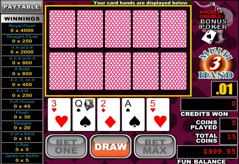 Double Double Bonus Poker screenshot