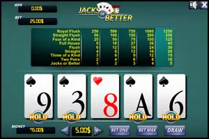 Screenshot di Jacks or Better Video Poker
