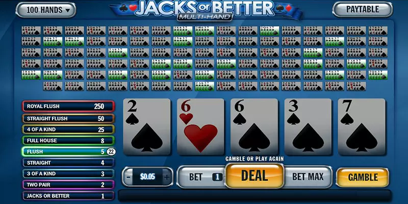 video poker multi-mano