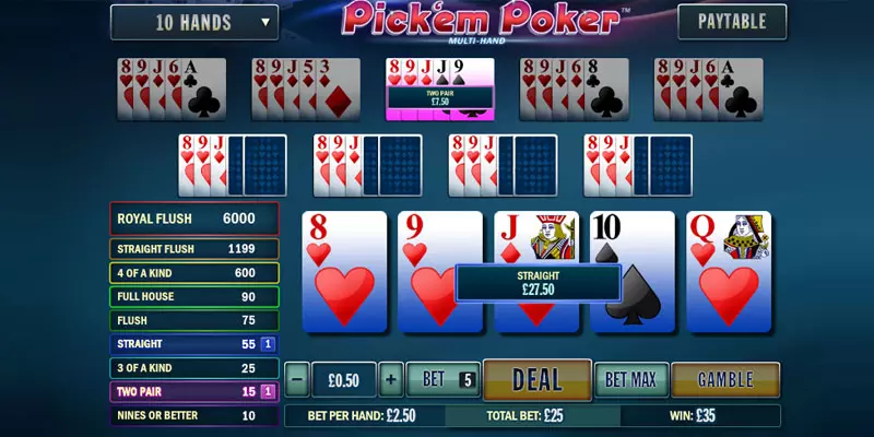 Pickem Video Poker