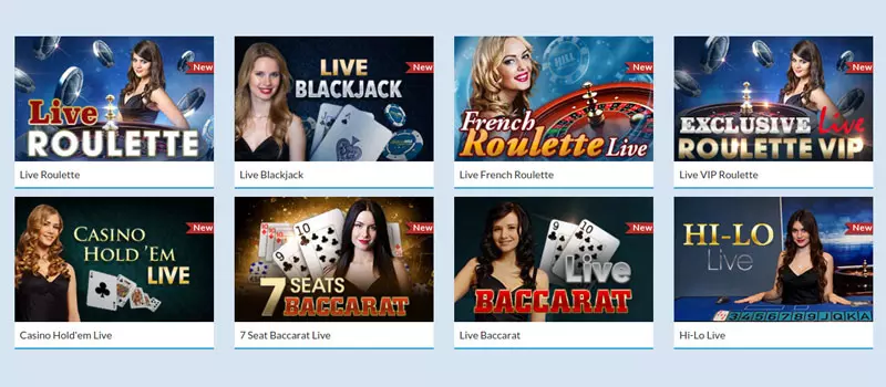 William Hill Giochi con croupier dal vivo