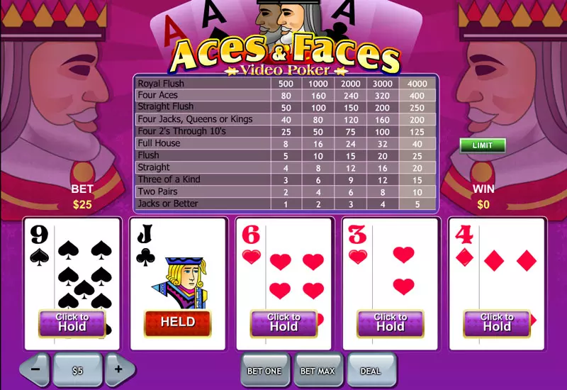 Aces and Faces screenshot